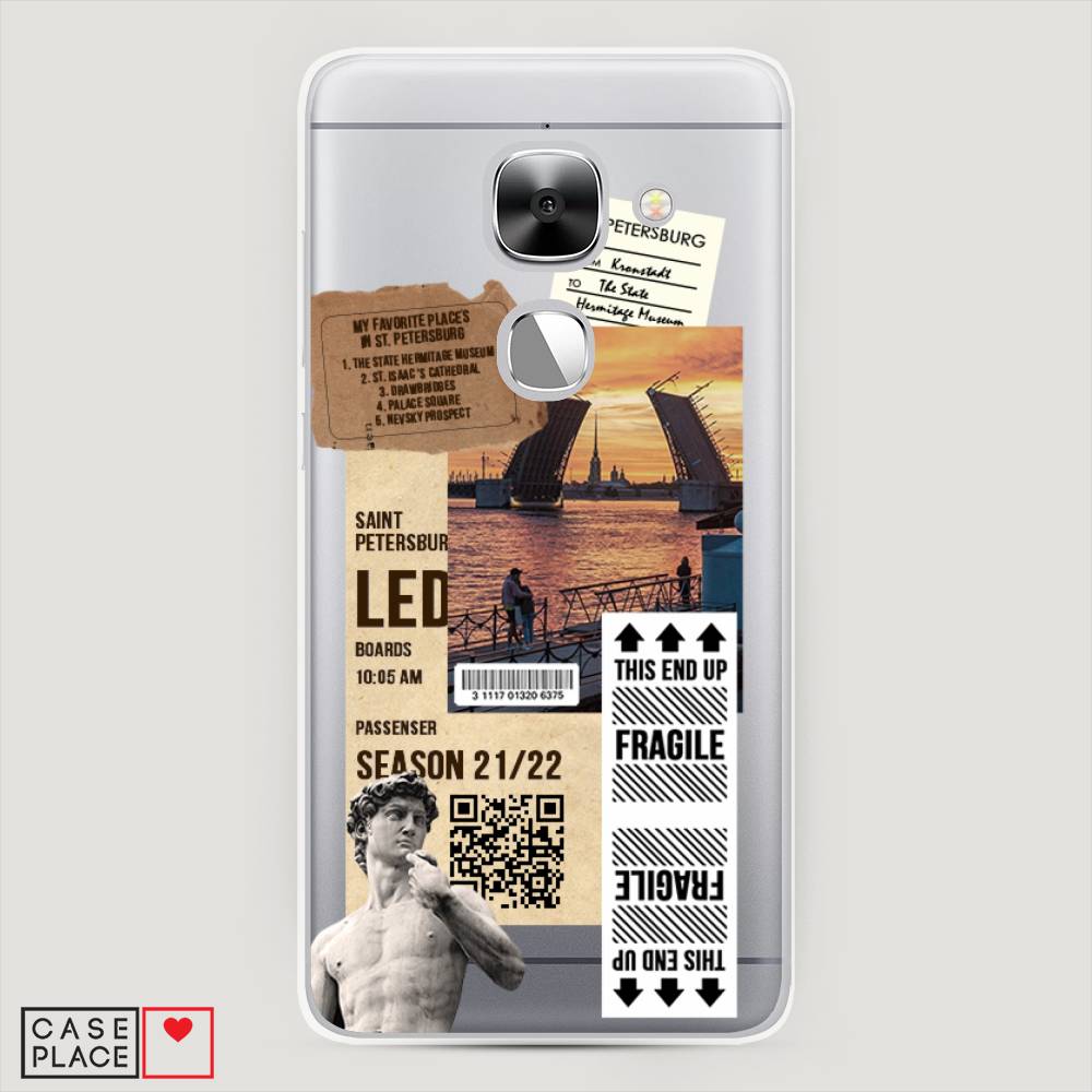 

Чехол на LeEco Le Max 2 Санкт-Петербург коллаж, Коричневый;бежевый;белый, 140250-6