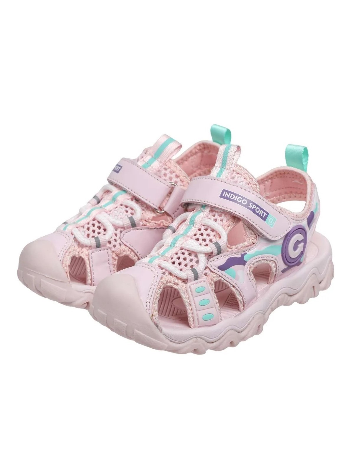 

Сандалии Indigo Kids для девочек, размер 28, розовые, 22-855A, Розовый, 22-855A