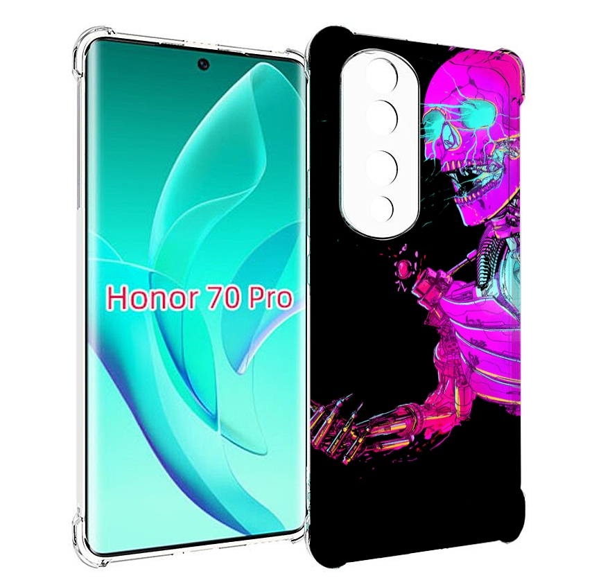 

Чехол MyPads скелет-робот-фиолетовый для Honor 70 Pro / 70 Pro Plus, Прозрачный, Tocco