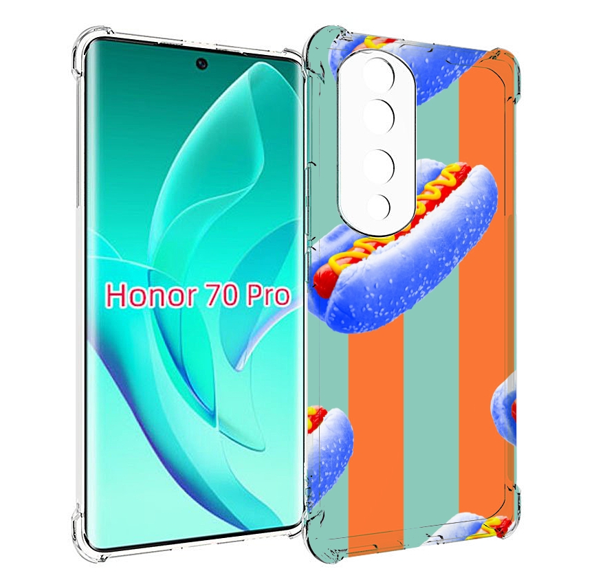 

Чехол MyPads синие хотдоги для Honor 70 Pro / 70 Pro Plus, Прозрачный, Tocco