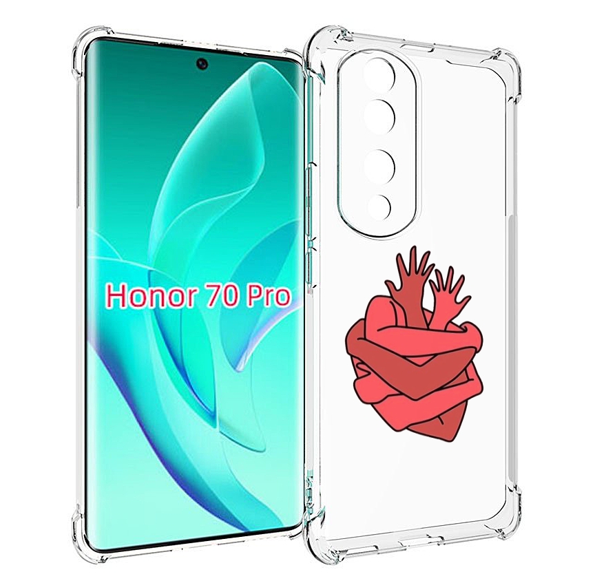 

Чехол MyPads сердце из ручек для Honor 70 Pro / 70 Pro Plus, Прозрачный, Tocco
