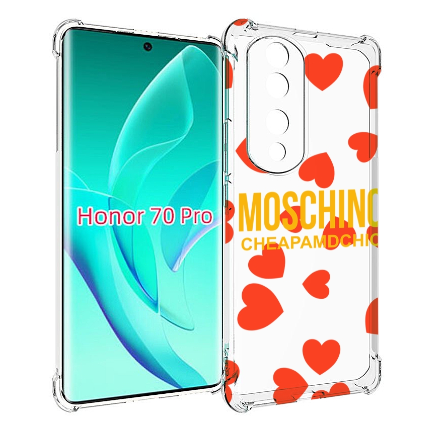 

Чехол MyPads сердца-москино для Honor 70 Pro / 70 Pro Plus, Прозрачный, Tocco