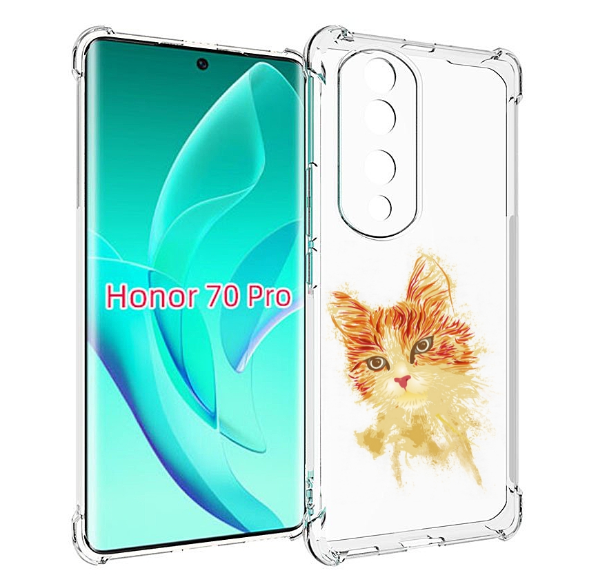 

Чехол MyPads рыжий кот для Honor 70 Pro / 70 Pro Plus, Прозрачный, Tocco
