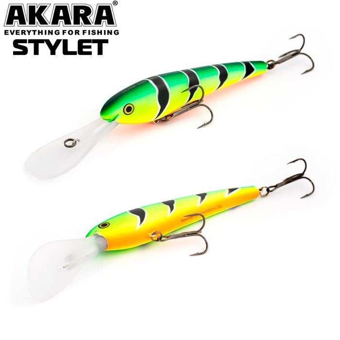 

Воблер Akara Stylet 90F 16 гр 4/7 oz 3,5 in A107, Разноцветный, Stylet