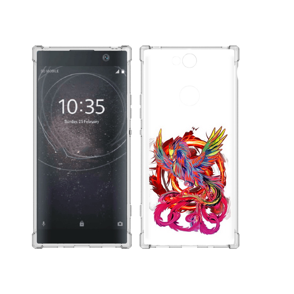 

Чехол MyPads Tocco для Sony Xperia XA2 Plus красочный феникс, Прозрачный, Tocco