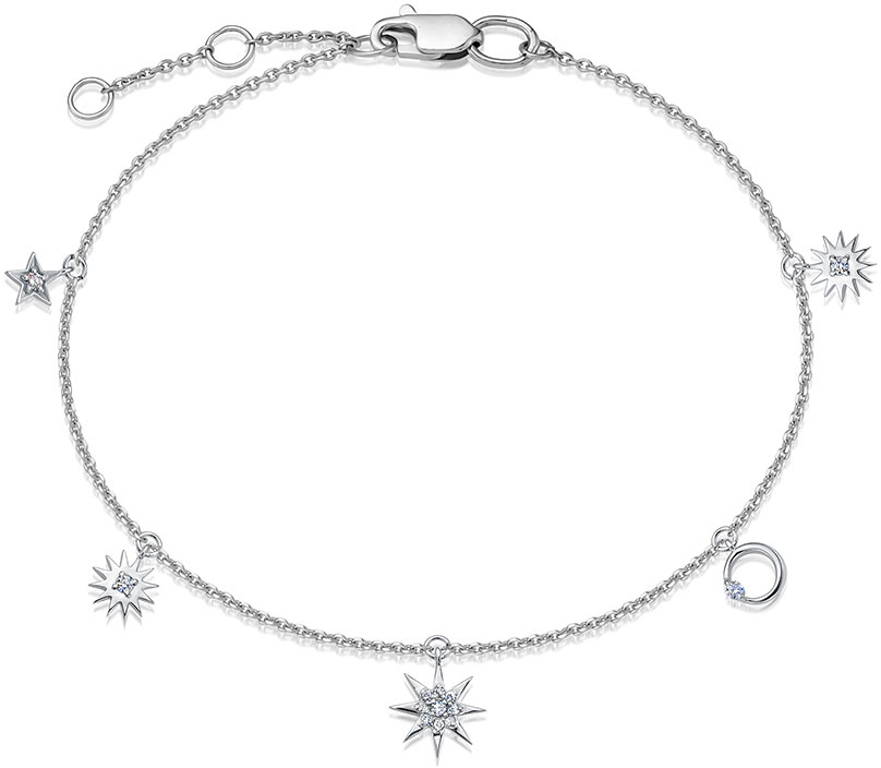 

Браслет на ногу из белого золота с бриллиантом р. 23 Vesna jewelry 51546-251-46-00, 51546-251-46-00