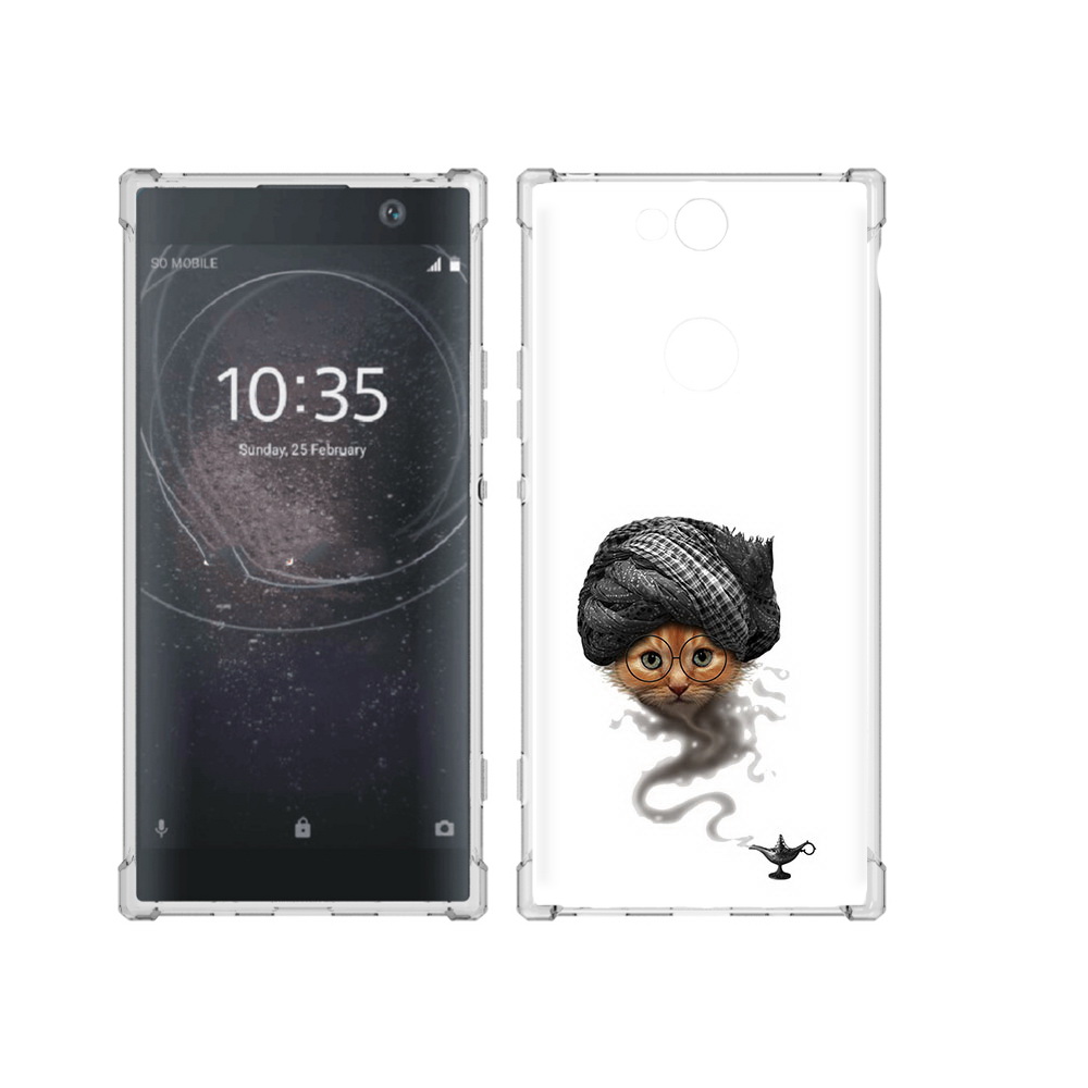 

Чехол MyPads Tocco для Sony Xperia XA2 Plus кот джин, Прозрачный, Tocco