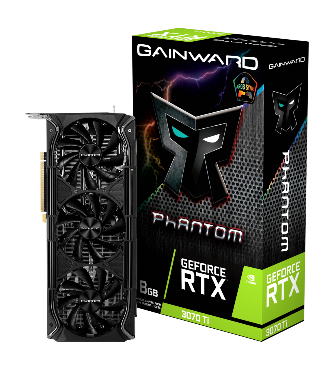 Видеокарта Gainward NVIDIA GeForce RTX 3070 Ti Gainward Phantom 8Gb (NED307T019P2-1047M)