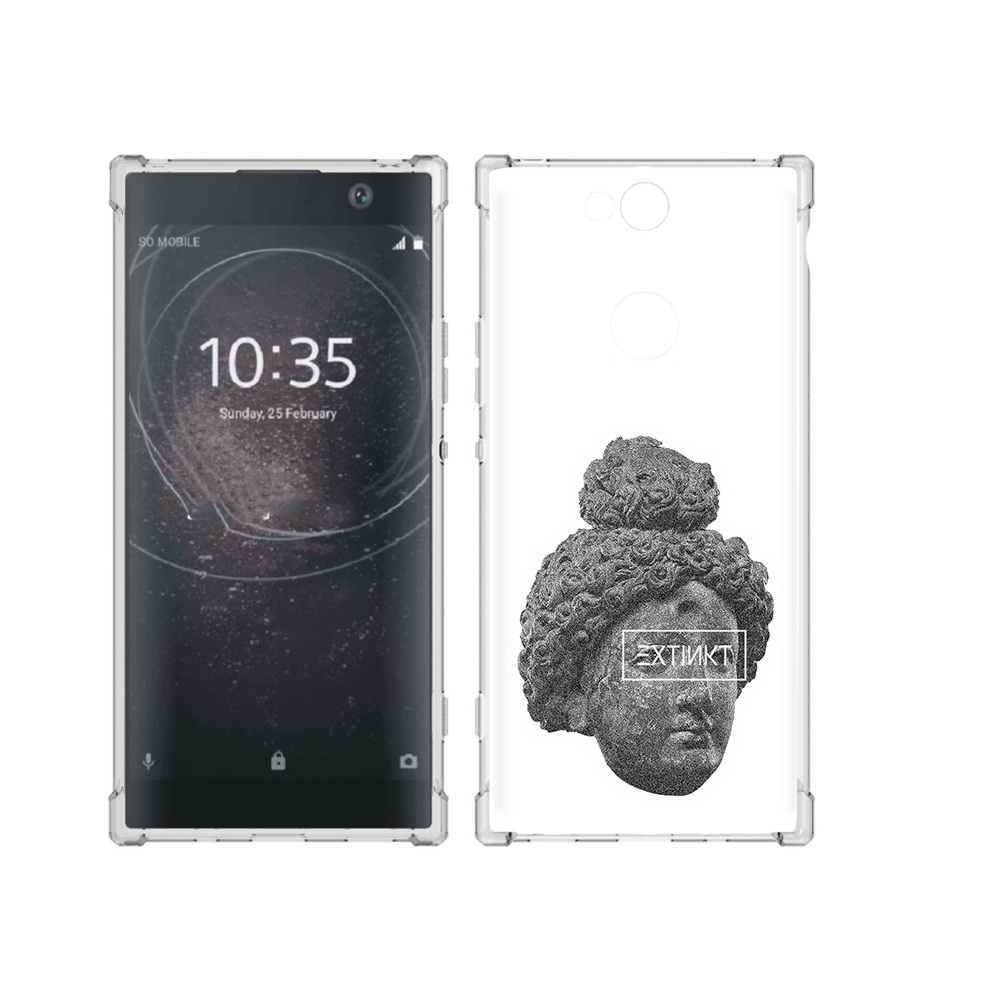 

Чехол MyPads Tocco для Sony Xperia XA2 Plus каменное лицо девушки, Прозрачный, Tocco