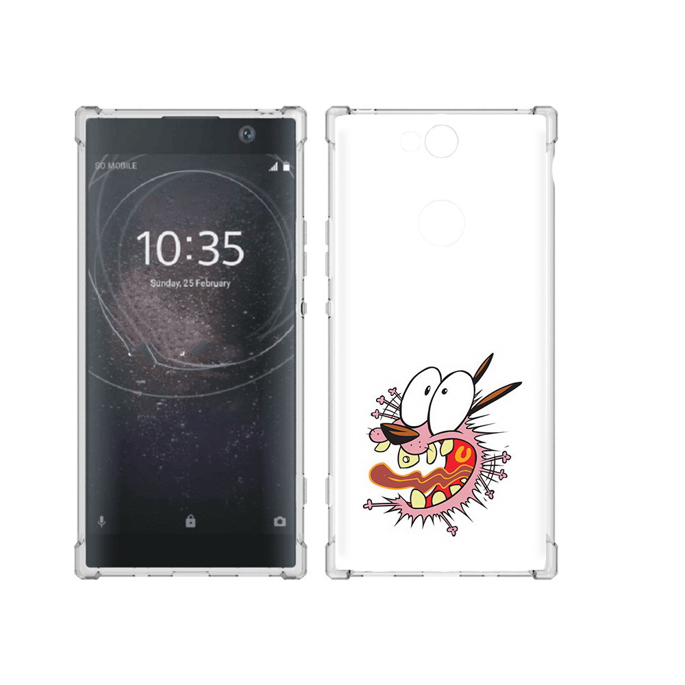 

Чехол MyPads Tocco для Sony Xperia XA2 Plus испуганный бобик, Прозрачный, Tocco