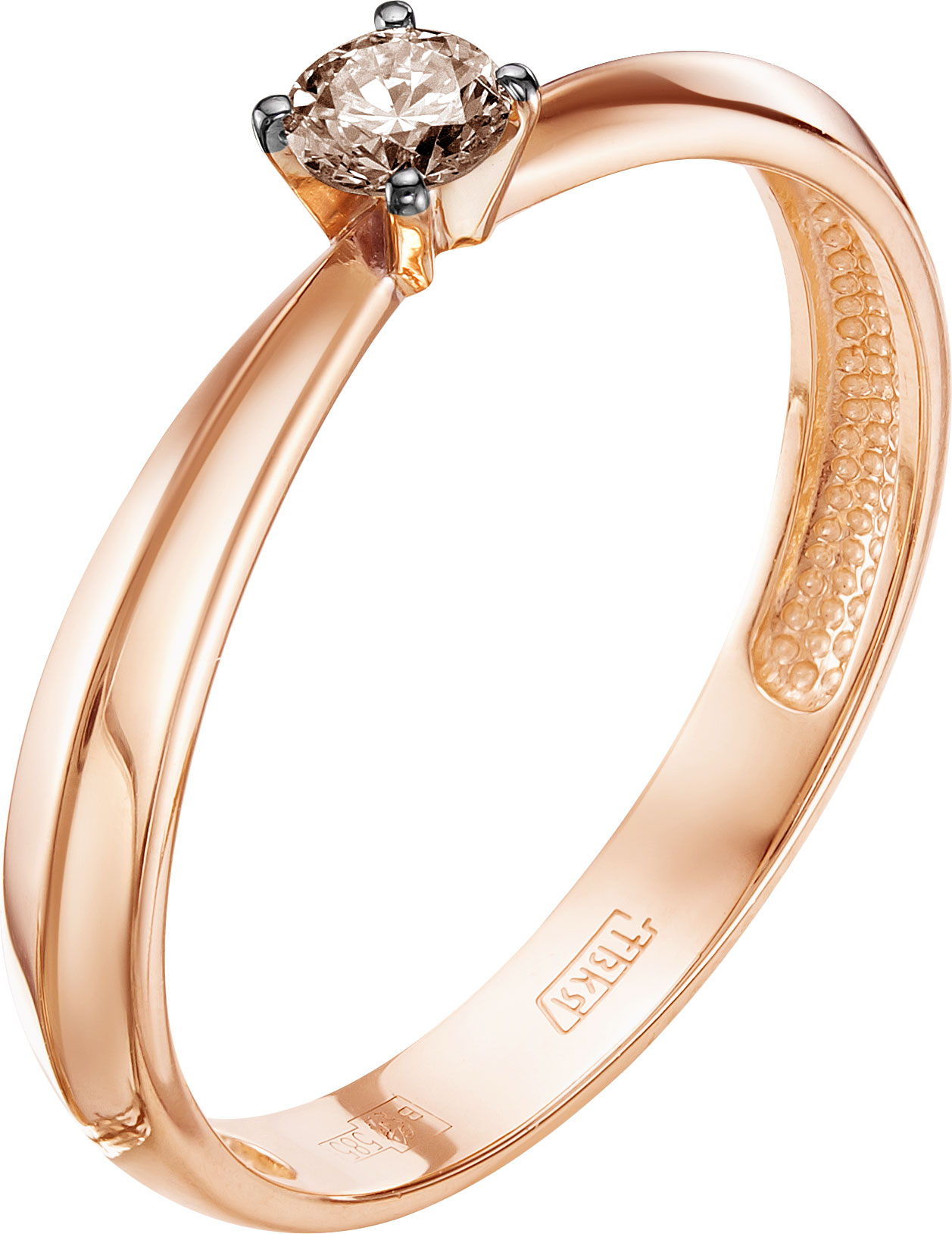 Кольцо из красного золота с бриллиантом р. 17,5 Vesna jewelry 1059-151-09-00