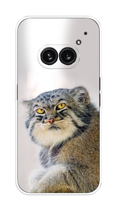 

Чехол на Nothing Phone 2a "Кот манул 1", Серый;белый;желтый, 3300350-1