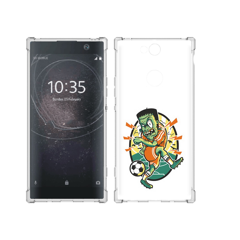 

Чехол MyPads Tocco для Sony Xperia XA2 Plus зомби футболист, Прозрачный, Tocco