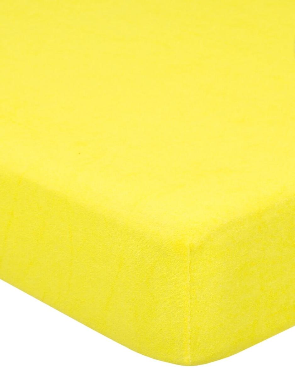 фото Простыня на резинке махровая "арт дизайн" лимон 160х200 артпостель