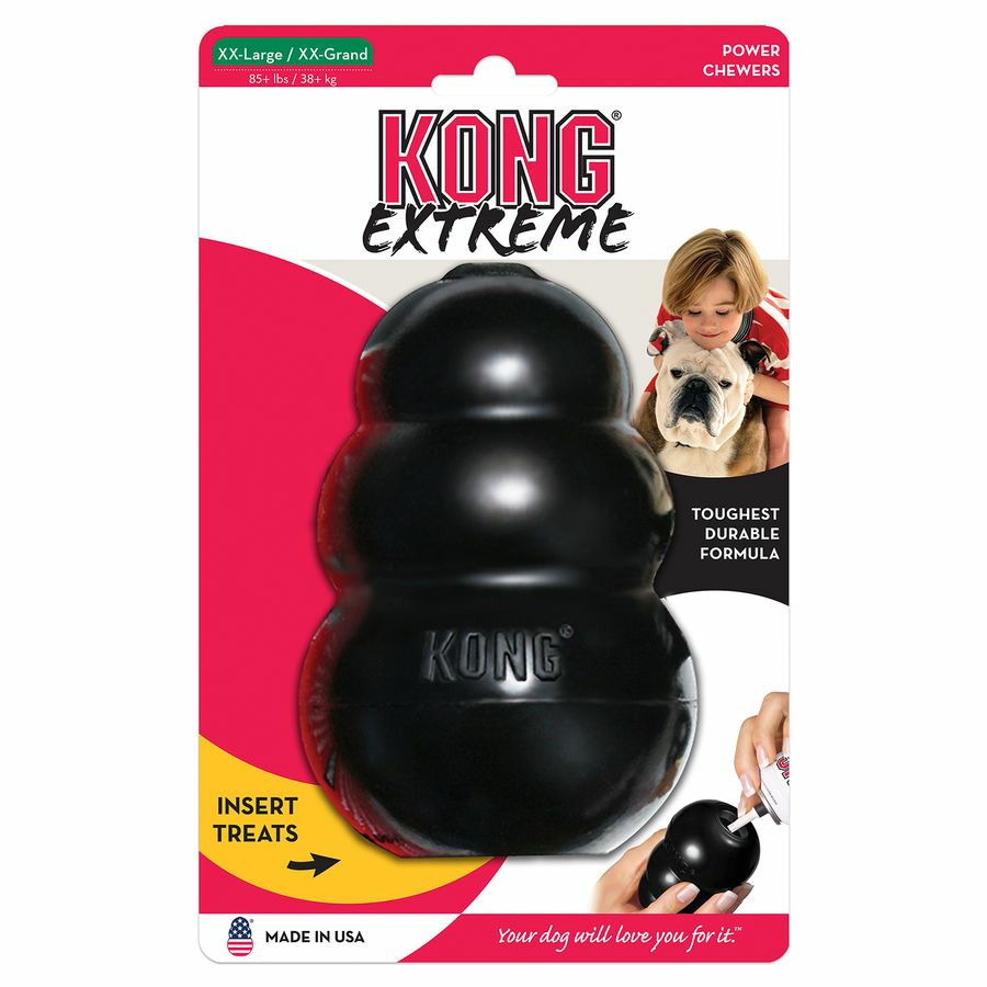 фото Жевательная игрушка для собак kong гантель, черный, длина 15 см
