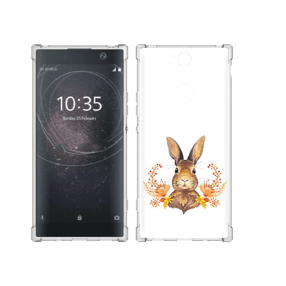 

Чехол MyPads Tocco для Sony Xperia XA2 Plus зайка в цветах, Прозрачный, Tocco