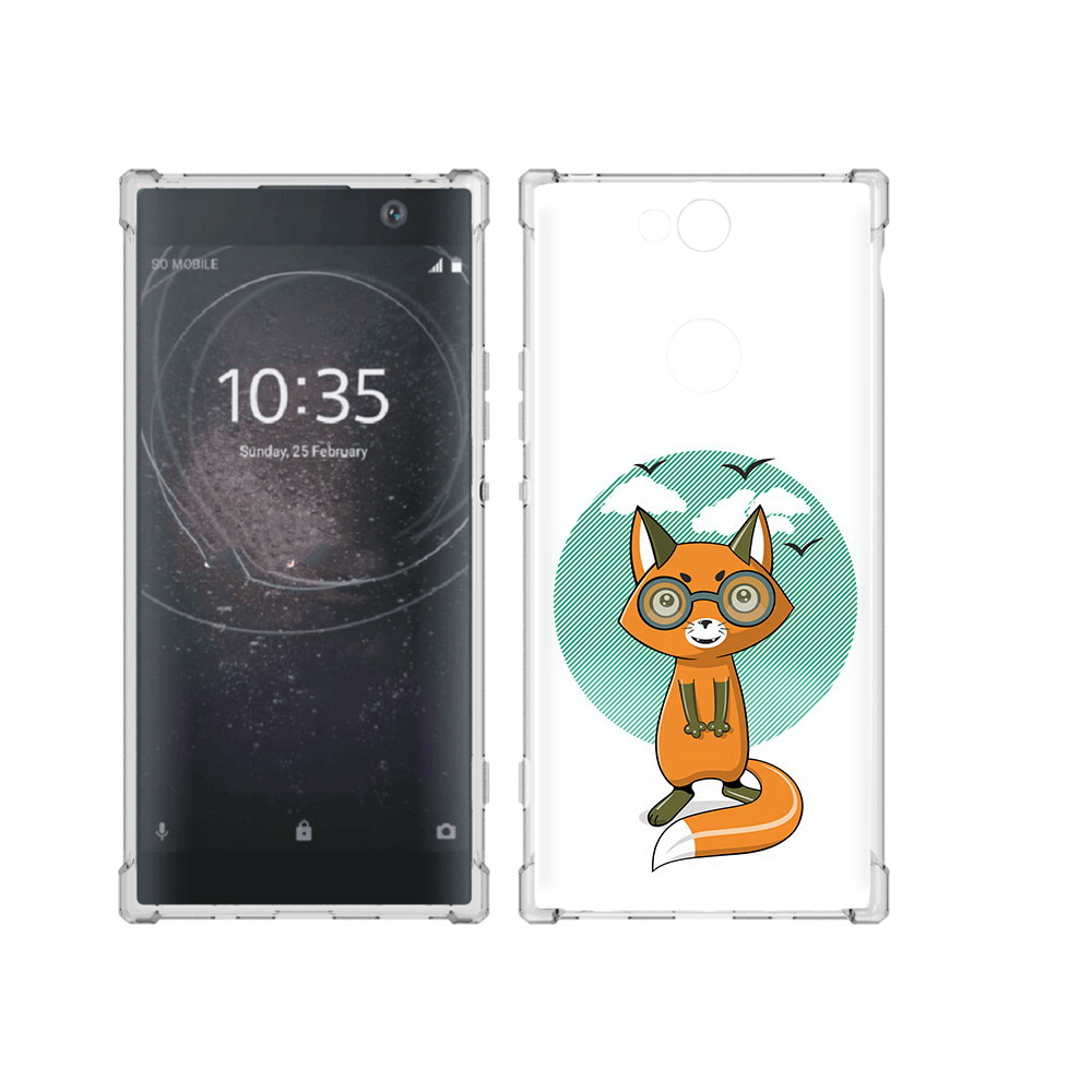 

Чехол MyPads Tocco для Sony Xperia XA2 Plus задумчивая лиса, Прозрачный, Tocco