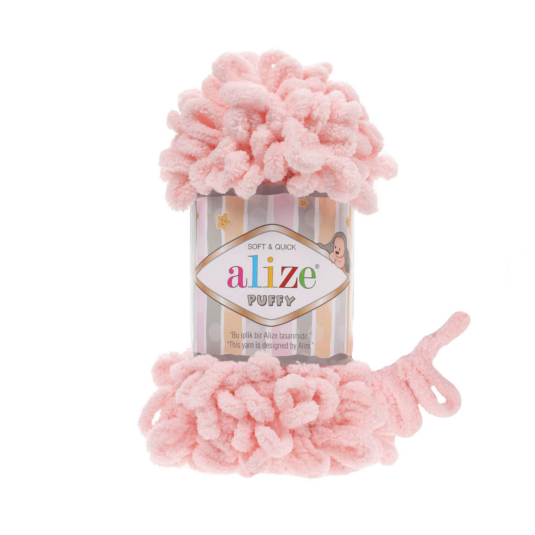 

Пряжа Alize Puffy 100% микрополиэстер 9 м/100 гр 340 Яркая пудра, 5 мотков, Розовый, Puffy NL01
