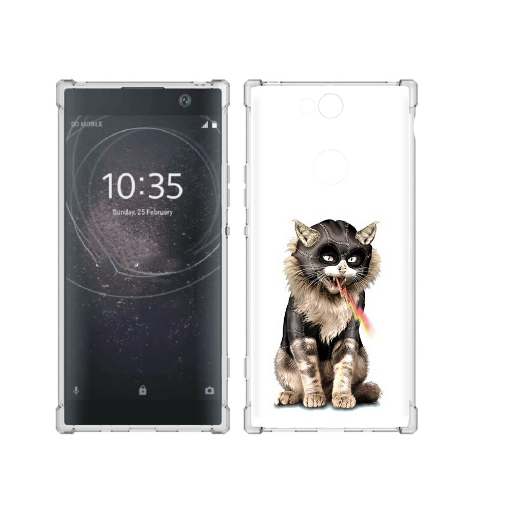 

Чехол MyPads Tocco для Sony Xperia XA2 Plus дьяволский кот, Прозрачный, Tocco