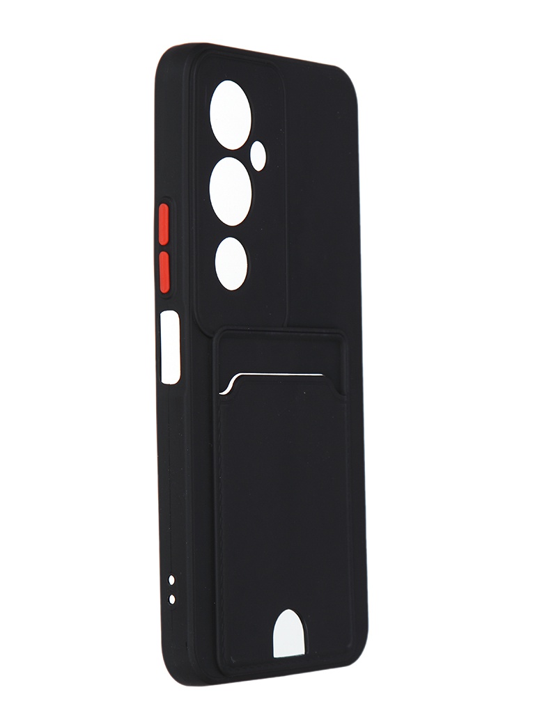 

Чехол DF для Tecno Pova 4 Pro Silicone с отделением для карты Black tCardCase-05, Tecno Pova 4 Pro