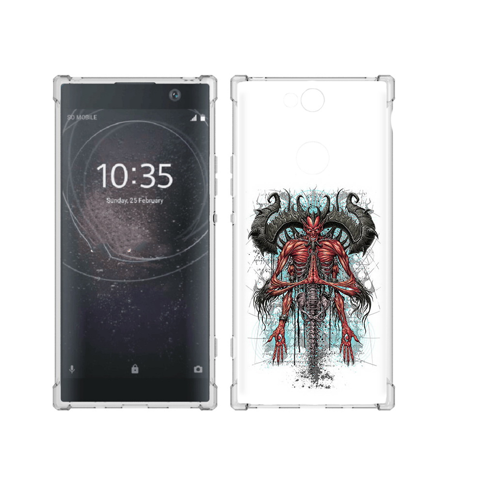 

Чехол MyPads Tocco для Sony Xperia XA2 Plus дьявол, Прозрачный, Tocco