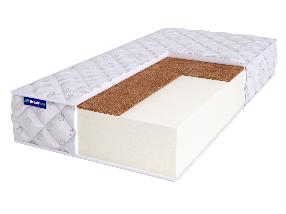 

Матрас  BeautySon Roll FOAM 21 Cocos Бесклеевой 75x190 22 см, Белый, Roll FOAM 21 Cocos