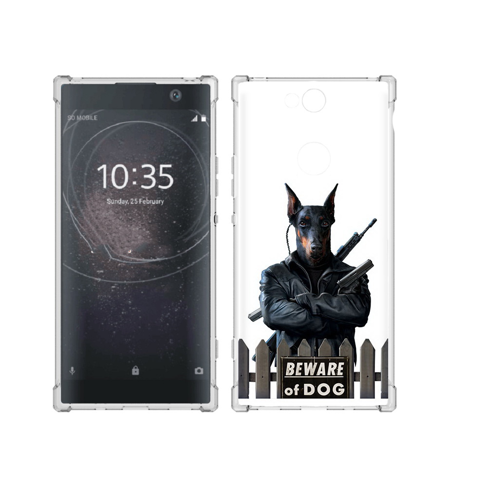 

Чехол MyPads Tocco для Sony Xperia XA2 Plus доберман, Прозрачный, Tocco