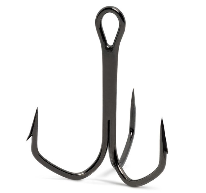 

Тройные крючки VMC Nash Claw классические №8 BN, с колечком, прямое острие, с бородкой, Черный, Barbarian Outbarb Treble