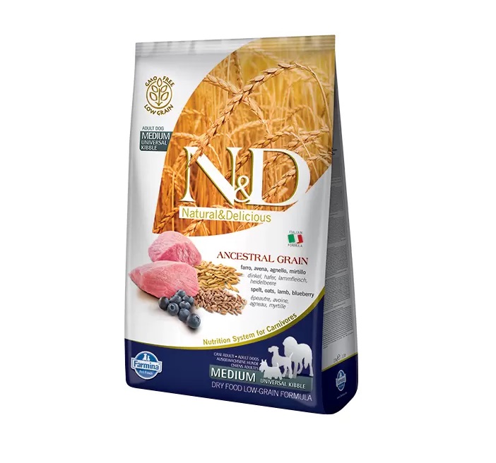 

Сухой корм для собак Farmina N&D Medium, для средних пород, ягненок и черника, 2,5кг, N&D Medium