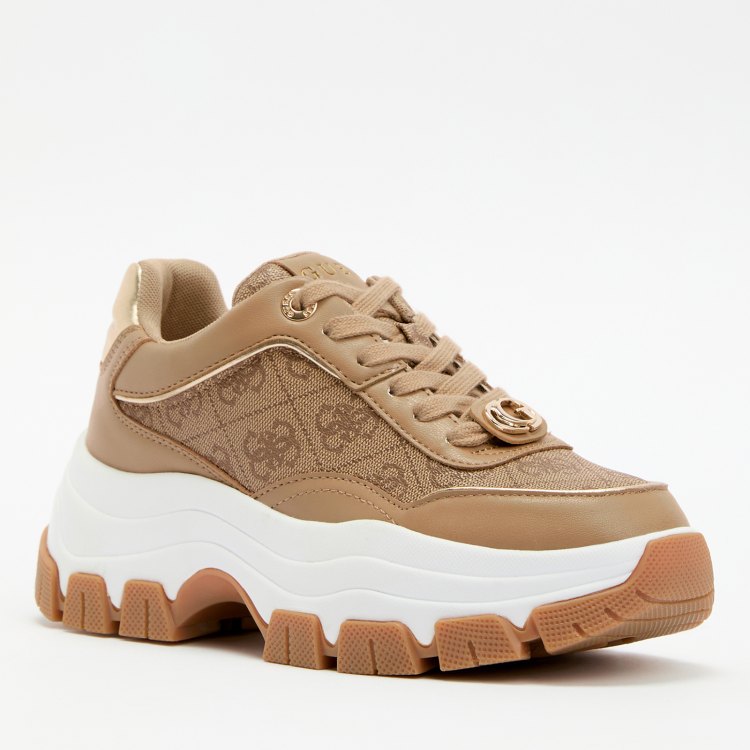

Кроссовки женские Guess FLTBERFAL12 бежевые 36 EU, Бежевый, FLTBERFAL12
