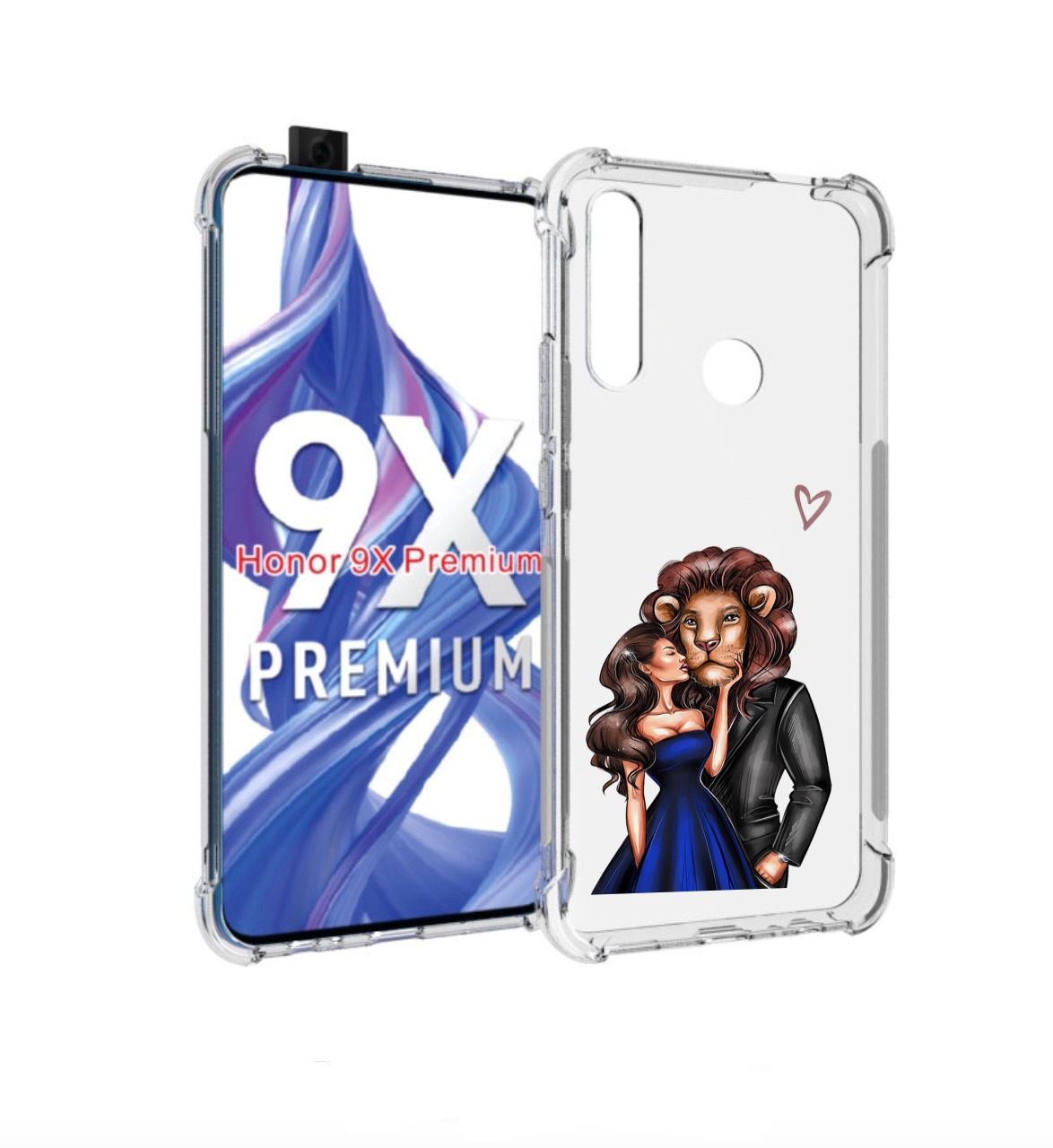 

Чехол бампер MyPads лев-в-смокинге для Honor 9X (STK-LX1)/Huawei, Прозрачный, Tocco