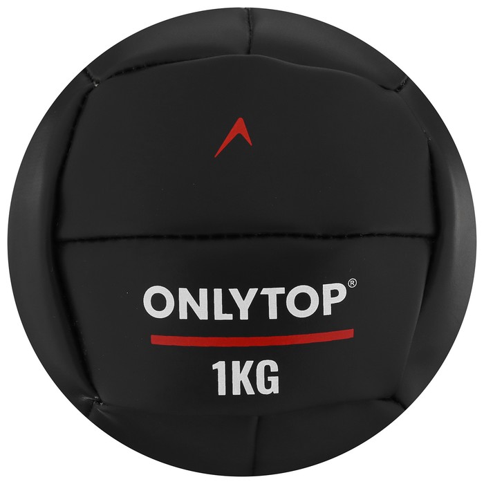 Медицинбол 1 кг ONLYTOP, d 14 см (винилискожа)