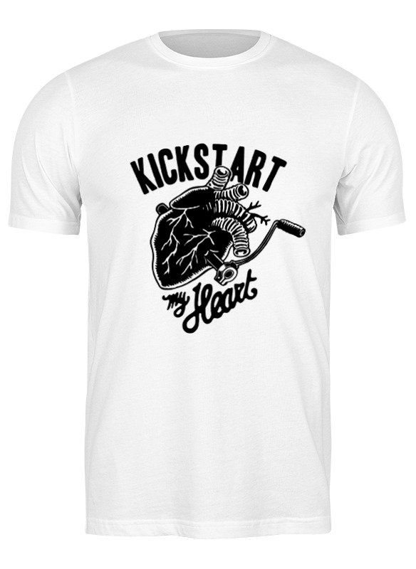 

Футболка мужская Printio Kick start my heart 1345699 белая 3XL, Белый, Kick start my heart 1345699