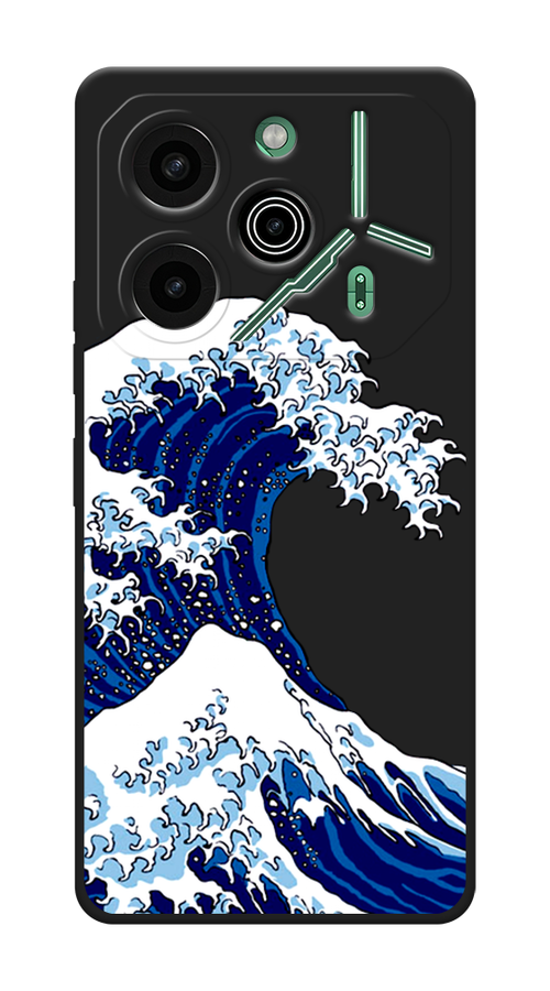 

Чехол Awog 305252-1 для Tecno Pova 6 Pro 5G "Волна в Канагаве", Синий;белый, 305252-1