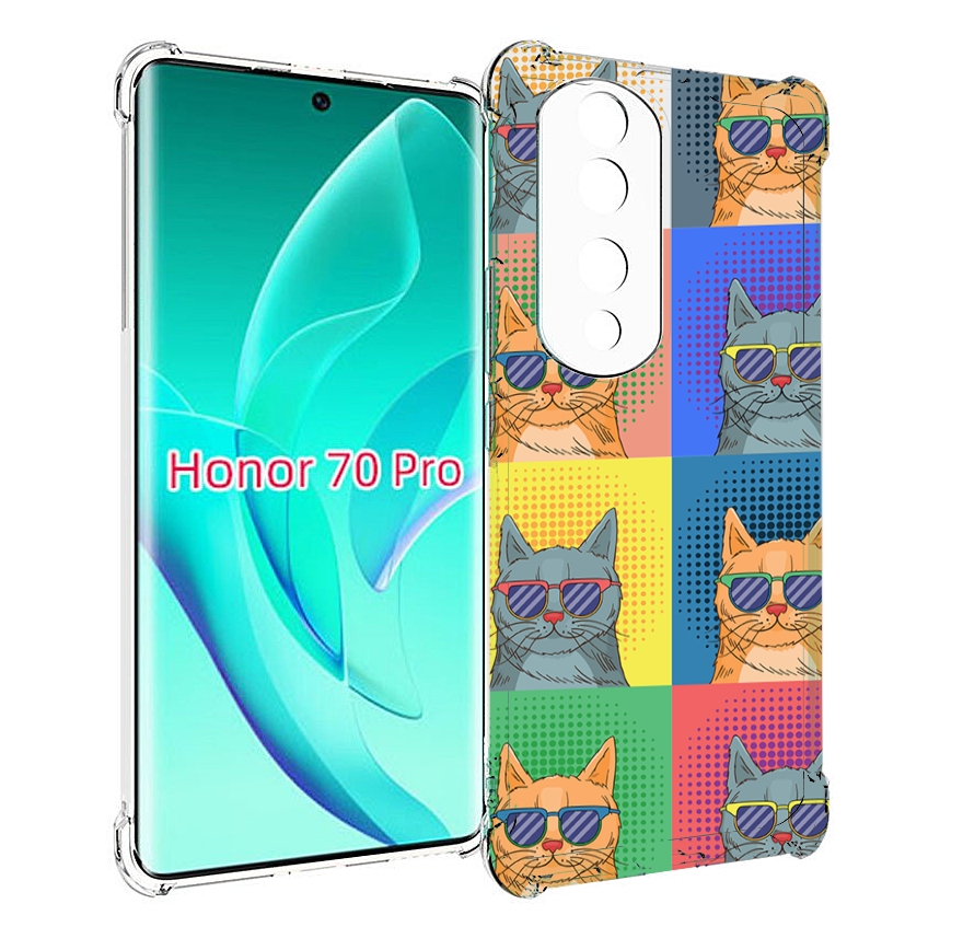 

Чехол MyPads разноцветные-коты для Honor 70 Pro / 70 Pro Plus, Прозрачный, Tocco