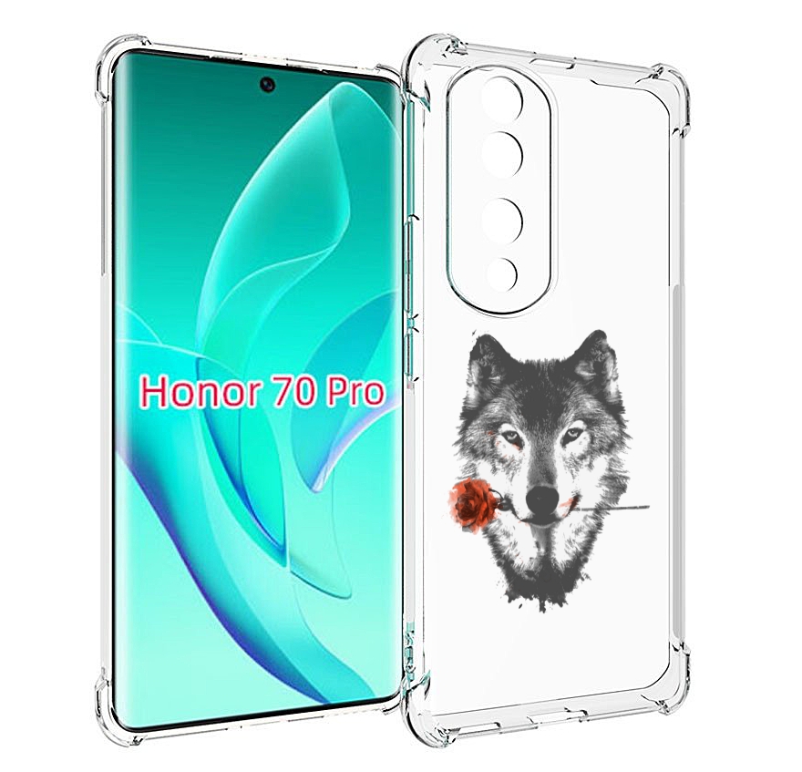 

Чехол MyPads волк с розой для Honor 70 Pro / 70 Pro Plus, Прозрачный, Tocco