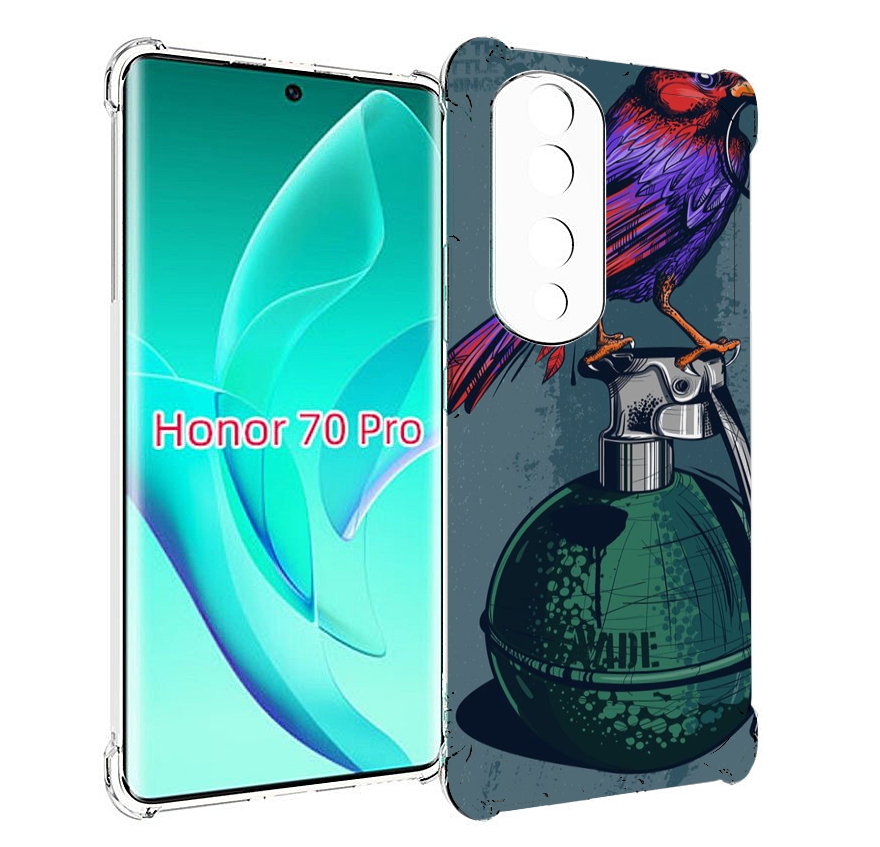 

Чехол MyPads птица с гранатой для Honor 70 Pro / 70 Pro Plus, Прозрачный, Tocco