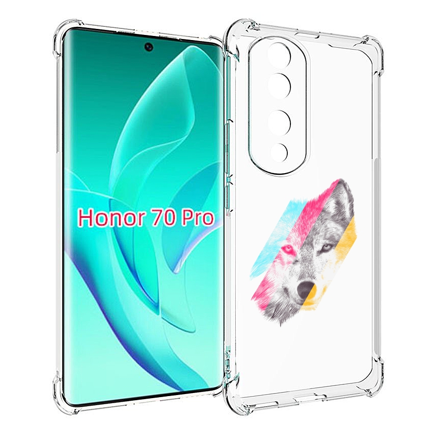 

Чехол MyPads волк градиент для Honor 70 Pro / 70 Pro Plus, Прозрачный, Tocco