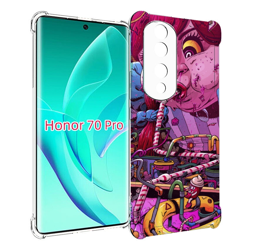 

Чехол MyPads прикольная сладкая картинка для Honor 70 Pro / 70 Pro Plus, Прозрачный, Tocco