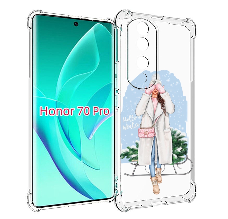 

Чехол MyPads привет-зима женский для Honor 70 Pro / 70 Pro Plus, Прозрачный, Tocco