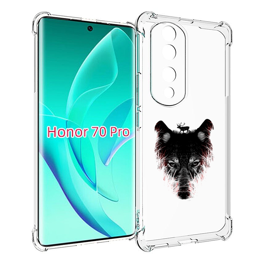 

Чехол MyPads волк в траве для Honor 70 Pro / 70 Pro Plus, Прозрачный, Tocco