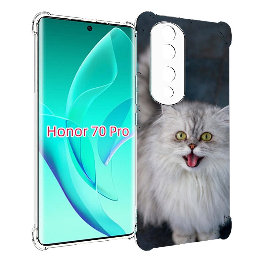 Чехол MyPads порода кошки британская длинная для Honor 70 Pro / 70 Pro Plus