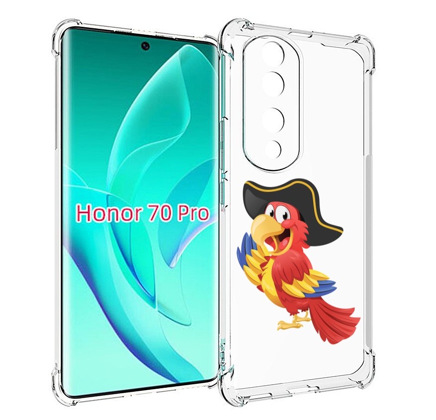 

Чехол MyPads попугай-пират для Honor 70 Pro / 70 Pro Plus, Прозрачный, Tocco