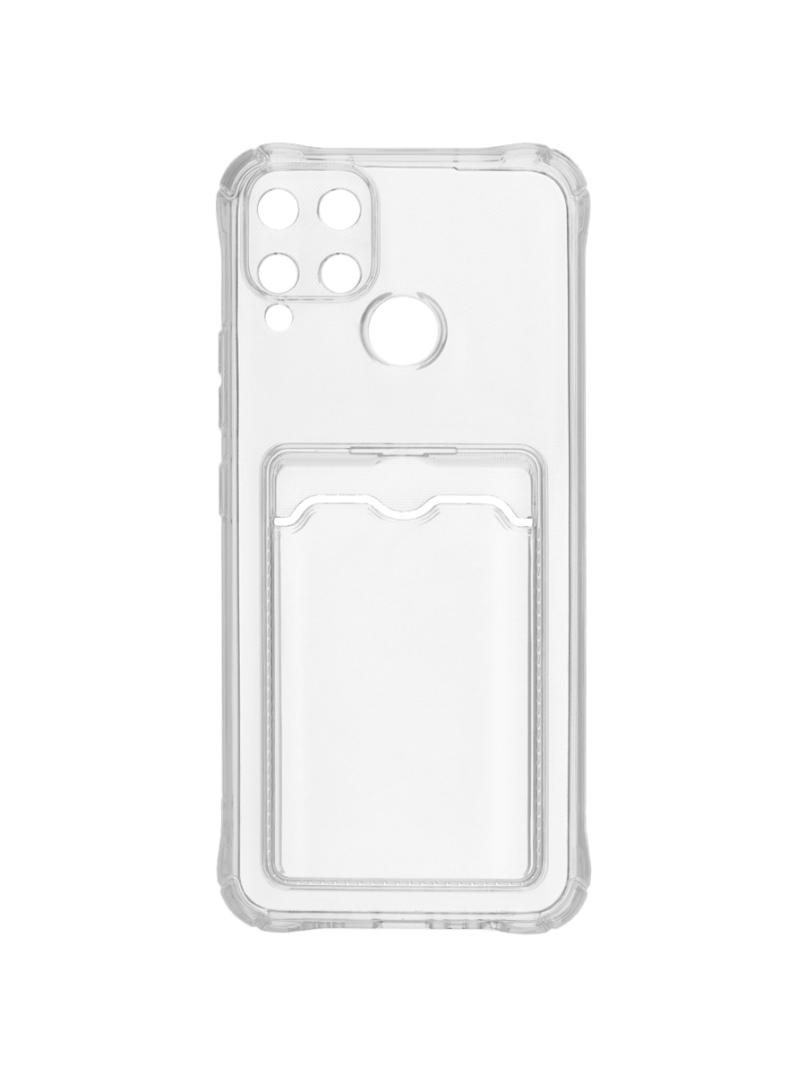 

Чехол для Realme C15 с картхолдером и защитой камеры, прозрачный, ZSCH-RLM-C15