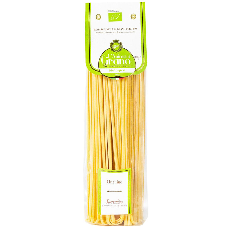 Паста L Anima di Grano LINGUINE BIO из твердых сортов пшеницы, 500 г