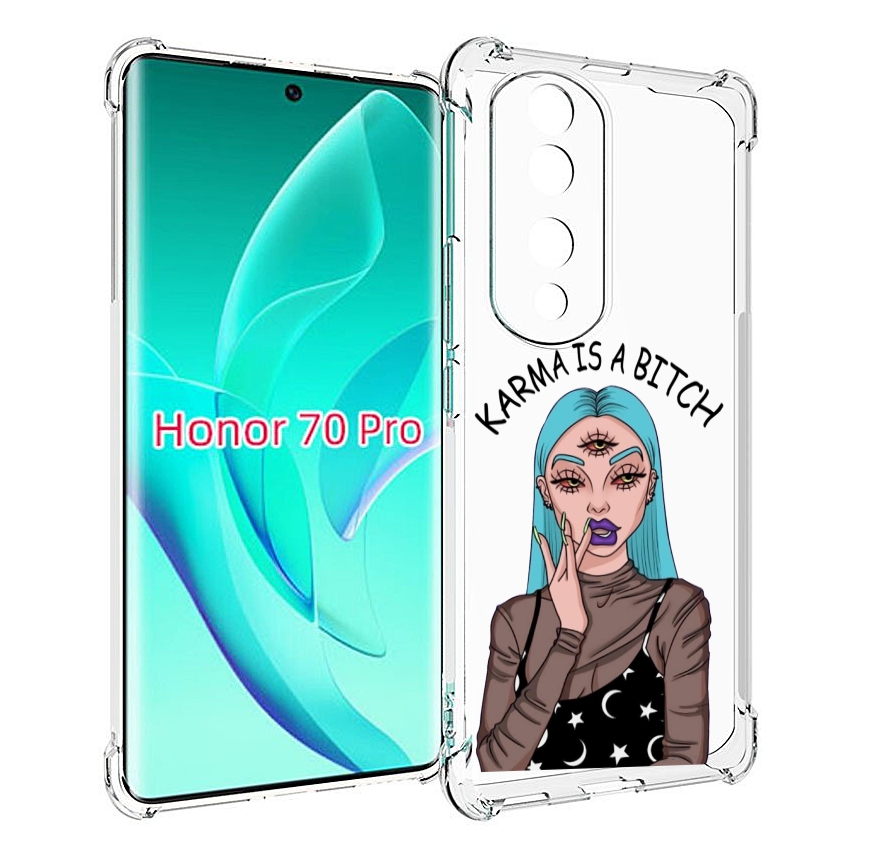 

Чехол MyPads плохая-карма женский для Honor 70 Pro / 70 Pro Plus, Прозрачный, Tocco