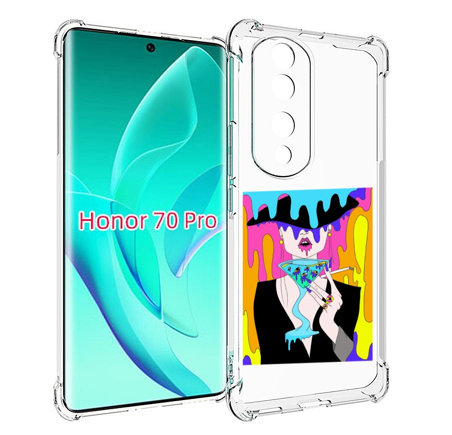 

Чехол MyPads плавленая девушка акварель женский для Honor 70 Pro / 70 Pro Plus, Прозрачный, Tocco