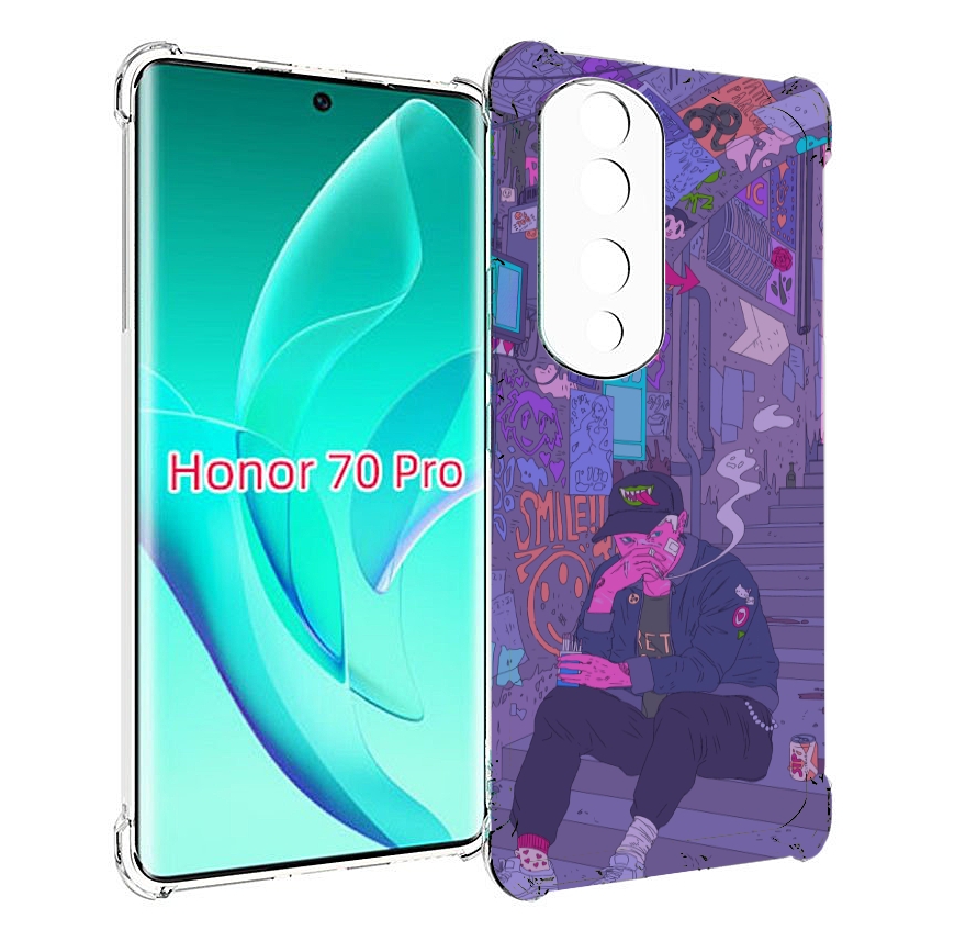 

Чехол MyPads парень в подъезде мультик для Honor 70 Pro / 70 Pro Plus, Прозрачный, Tocco