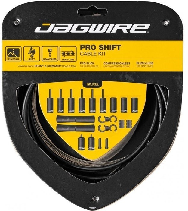 

Набор рубашек и тросиков переключения Jagwire Pro Shift Kit 2X Stealth Black (PCK509), Черный, Pro Shift Kit 2X