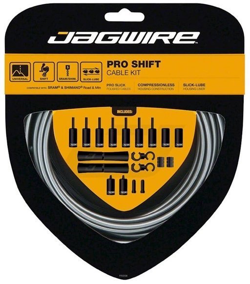 

Набор рубашек и тросиков переключения Jagwire Pro Shift Kit 2X Ice Gray (PCK501), Серый, Pro Shift Kit 2X
